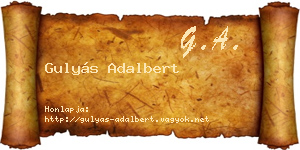 Gulyás Adalbert névjegykártya